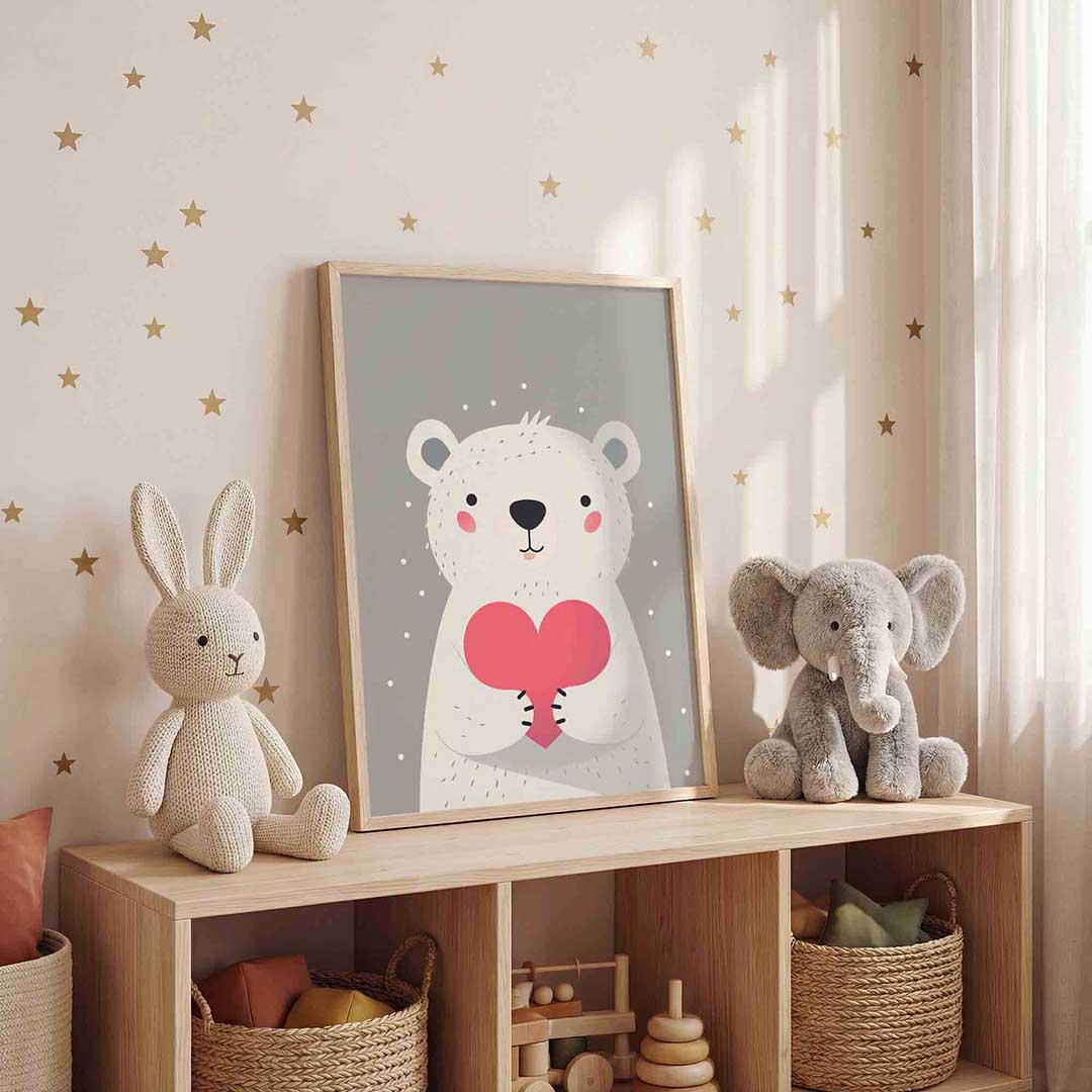 Ijsbeer met hart Poster