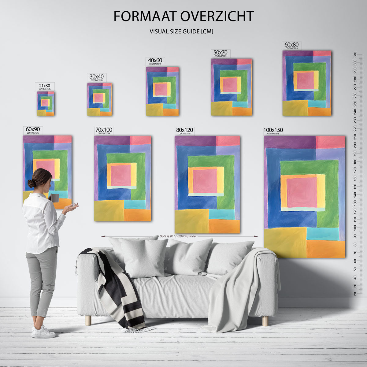 Kleurrijke geometrische vormen Poster