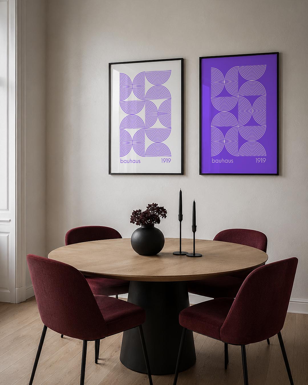 Cirkelritme en lijnen Posterset