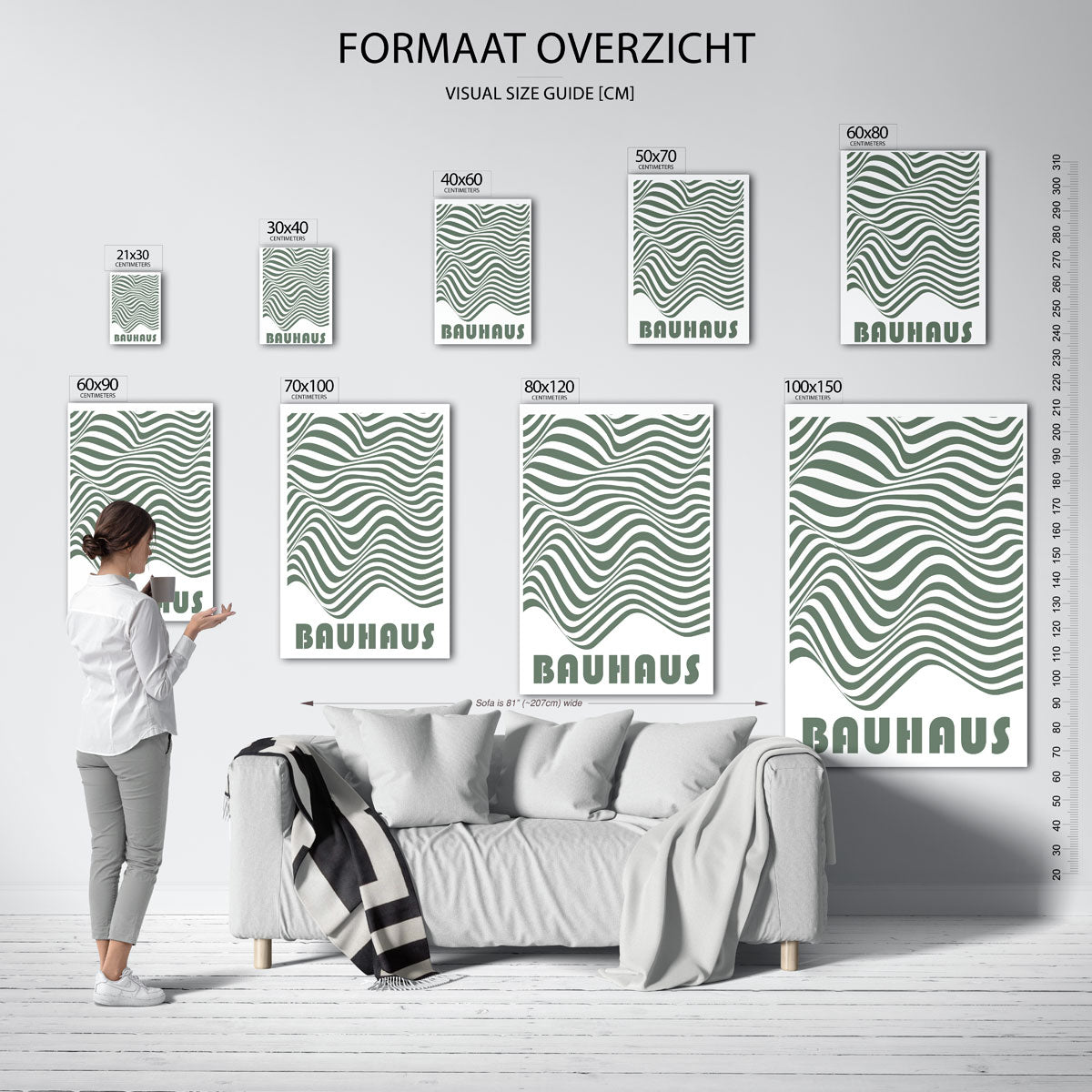 Golvend lijnenspel Poster