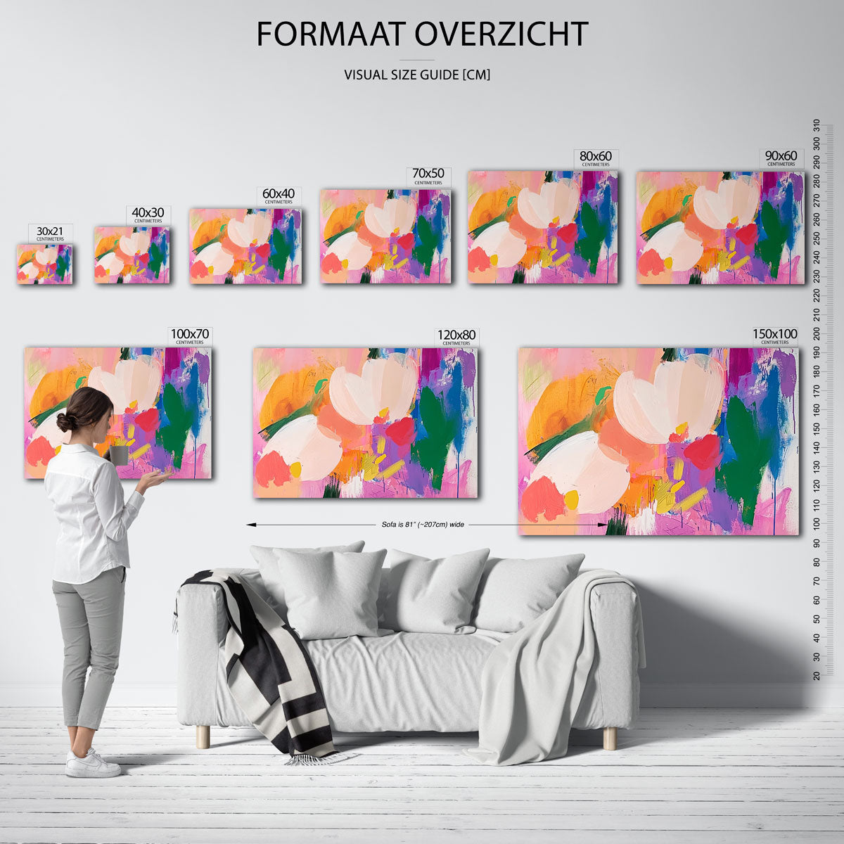 Bloem abstractie Poster
