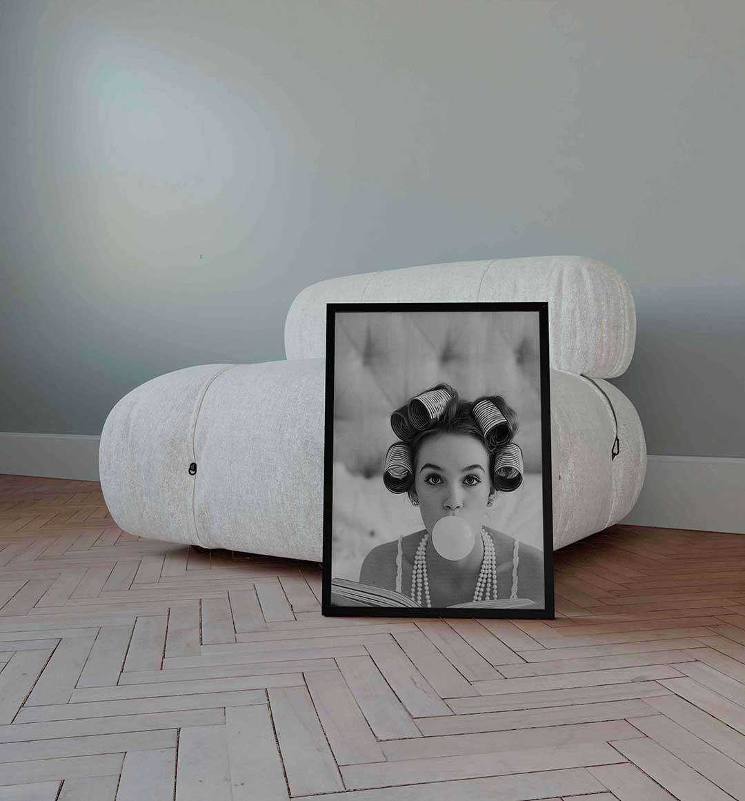 Meisje met kauwgombel Poster