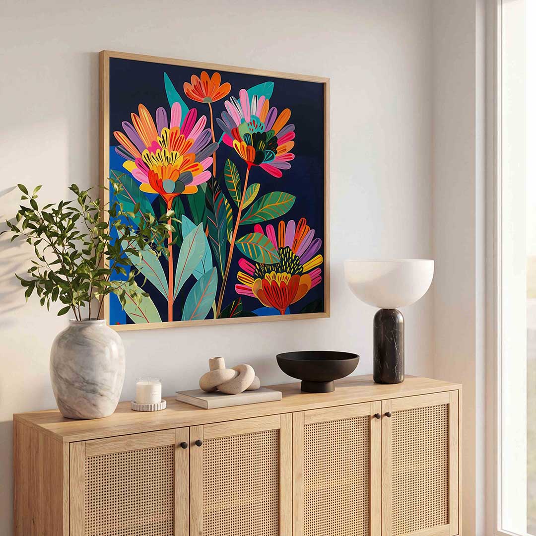 Bloemen en bladeren Poster