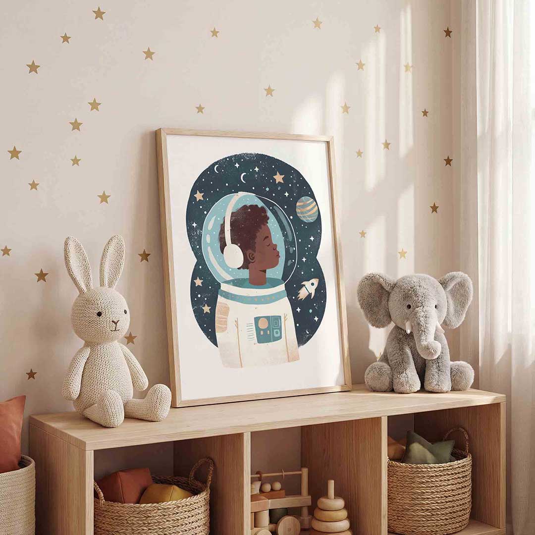 Astronaut met sterren Poster