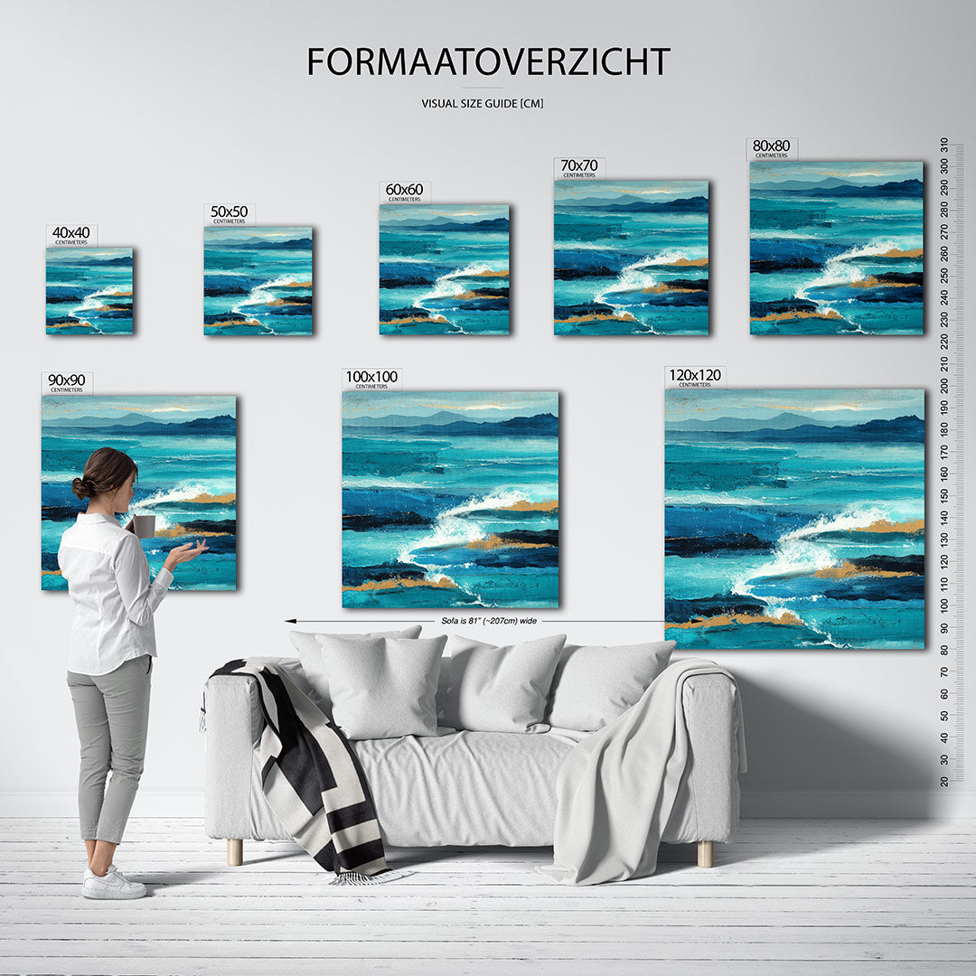 Dynamische zeegezichten Kunstwerk