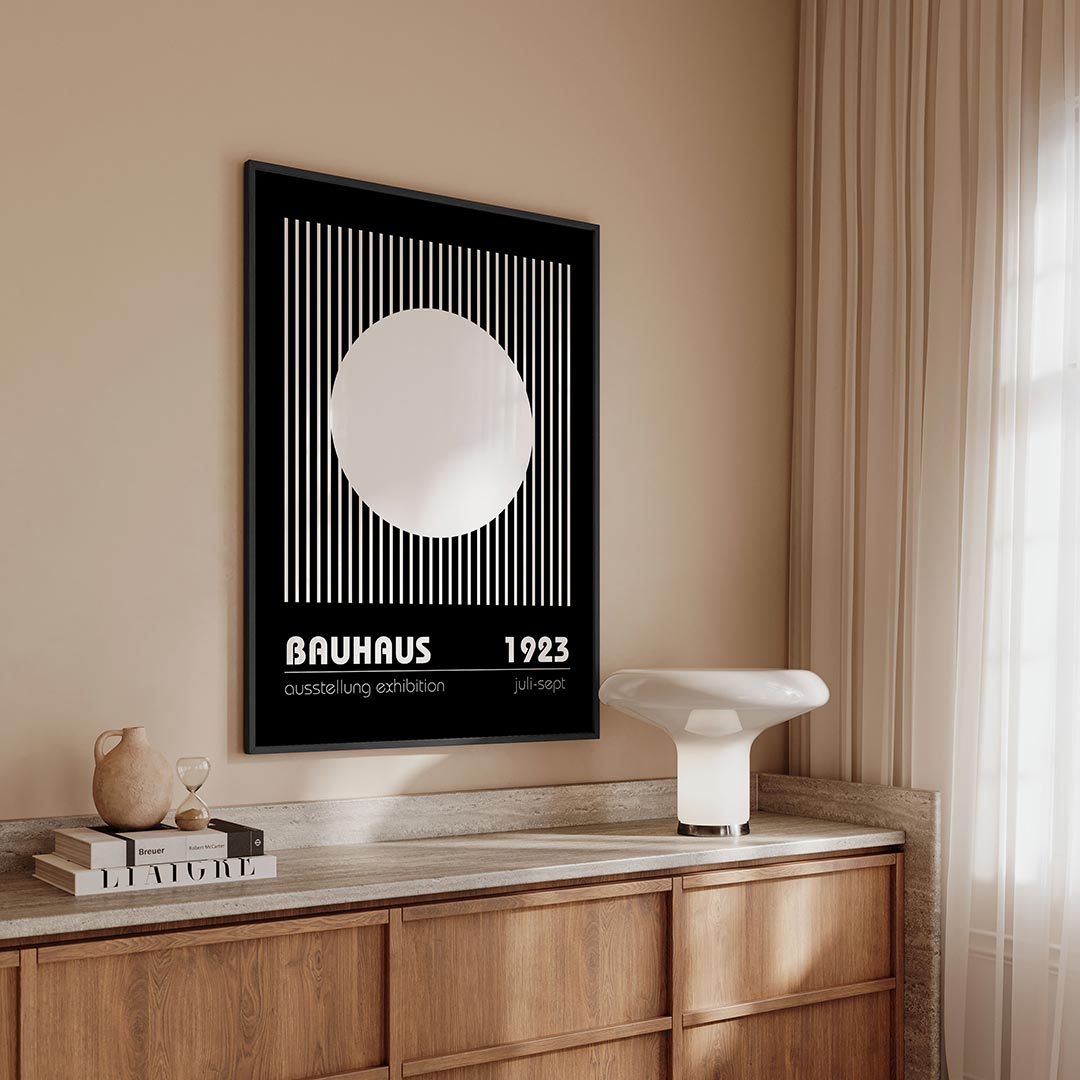 Lijnen en cirkel Poster