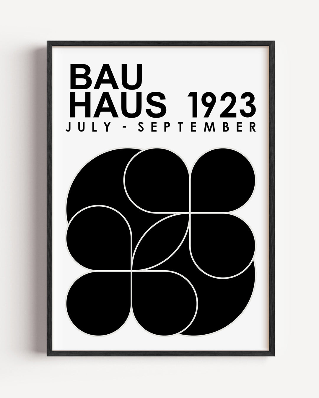 Zwart wit vormenspel Poster