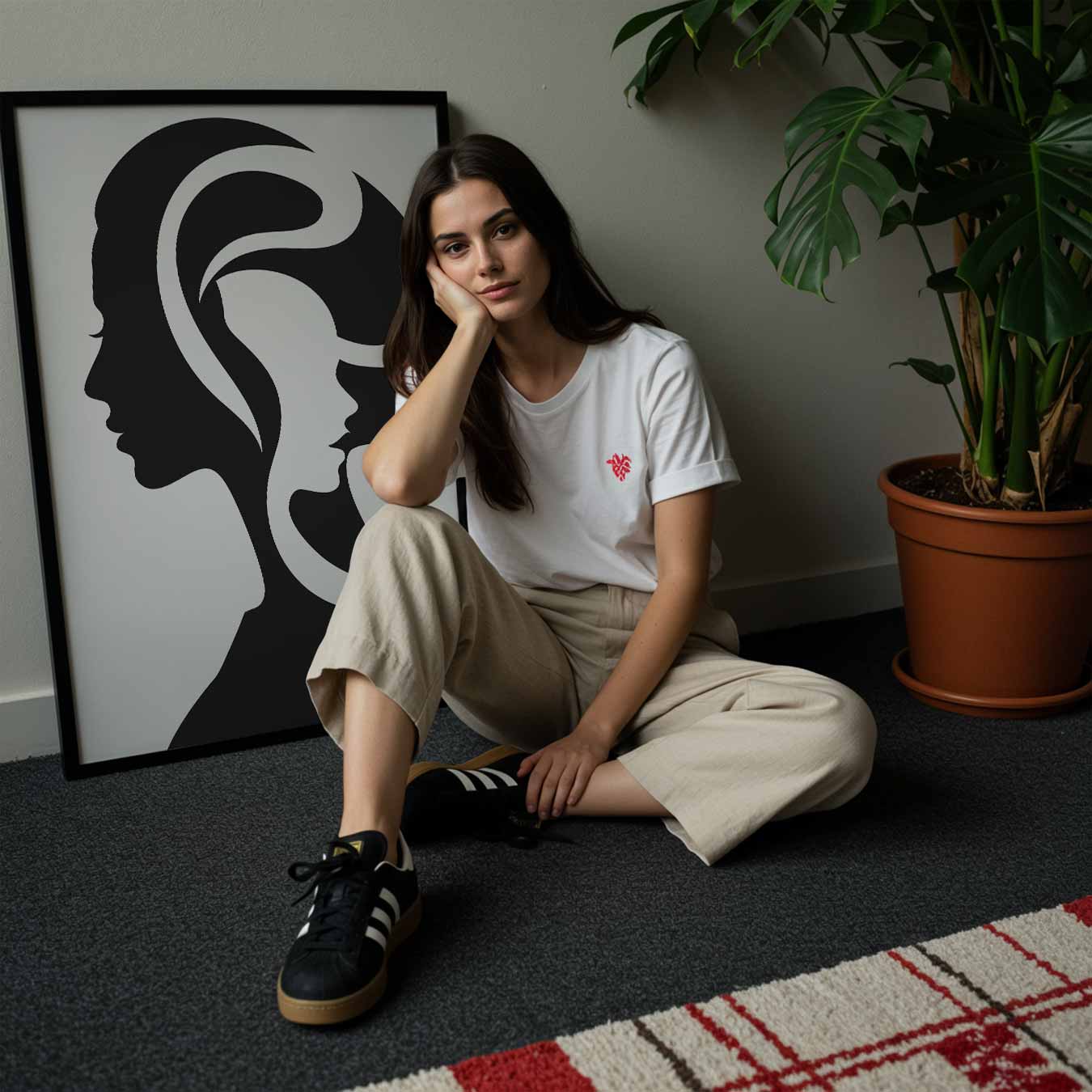 Vrouwelijke Silhouetten Kunstposter-WallArtistic