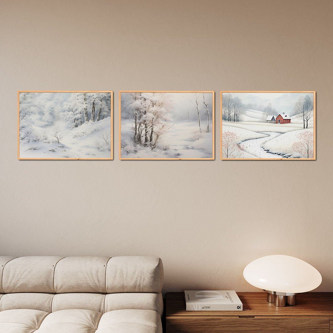 Sneeuwlandschap harmonie Posterset