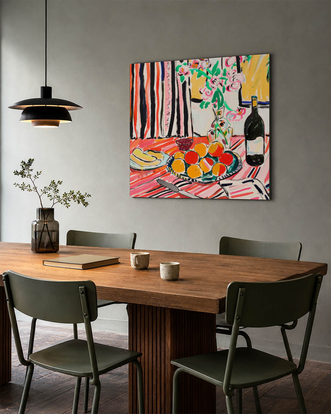 Kleurrijke tafelsetting Kunstwerk