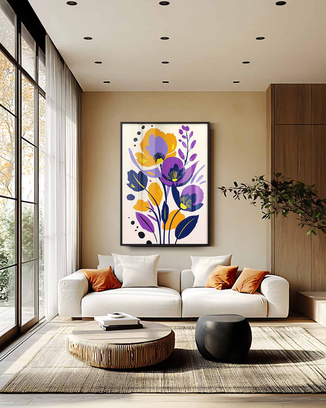 Levendige Bloemenpracht Kunstwerk-canvas-dibond-plexiglas-wanddecoratie-WallArtistic