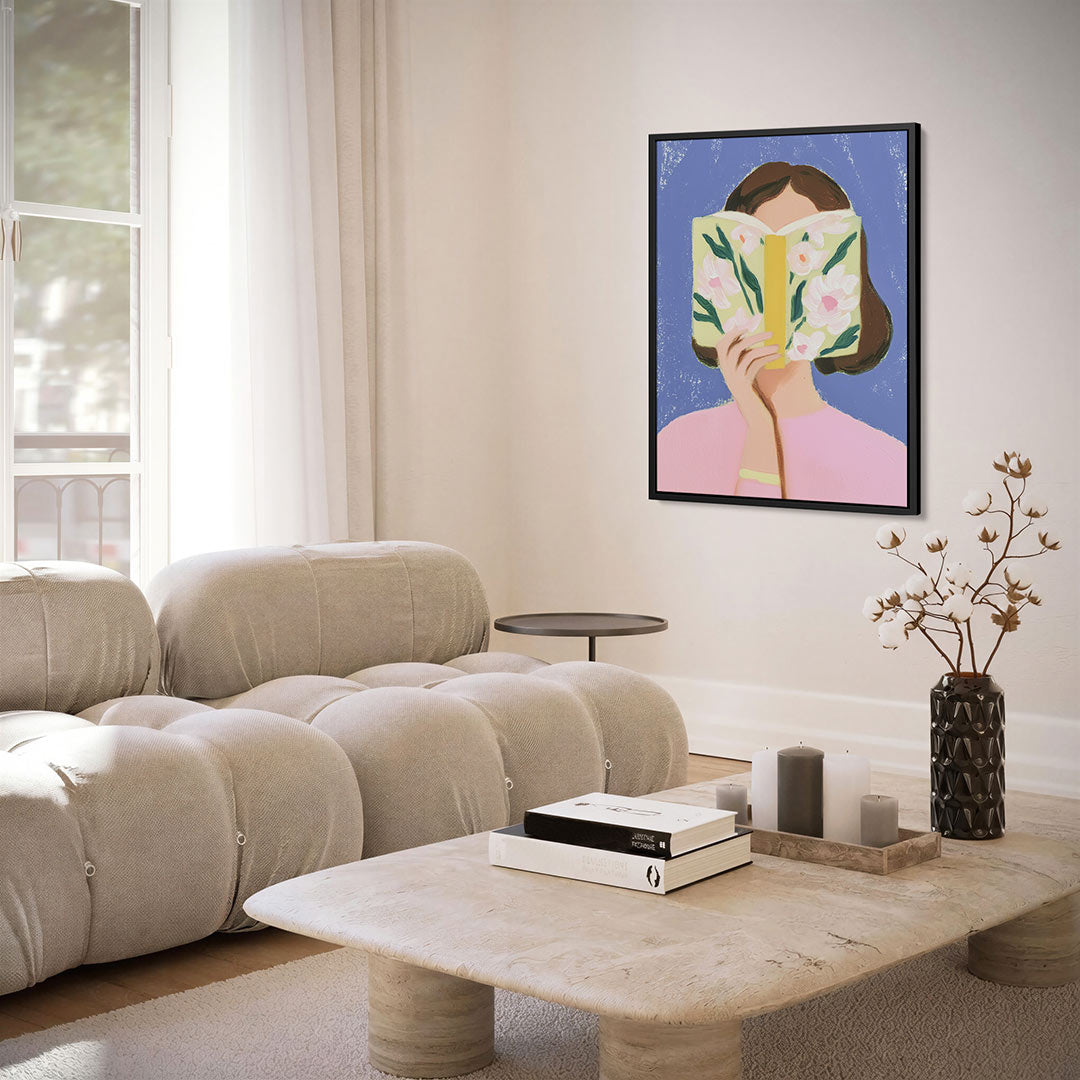 Vrouw met boek Kunstwerk