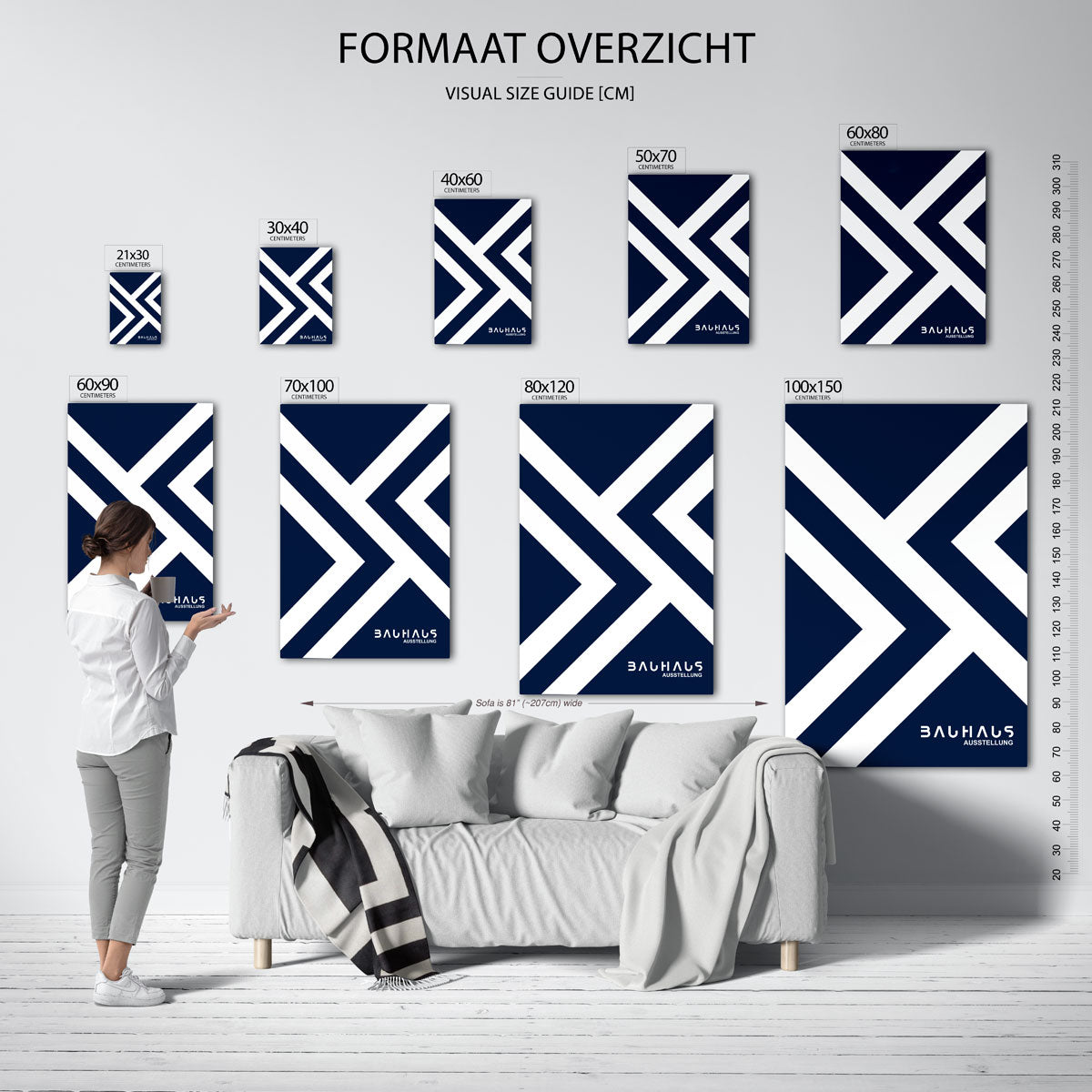 Lijnen en vlaken Poster