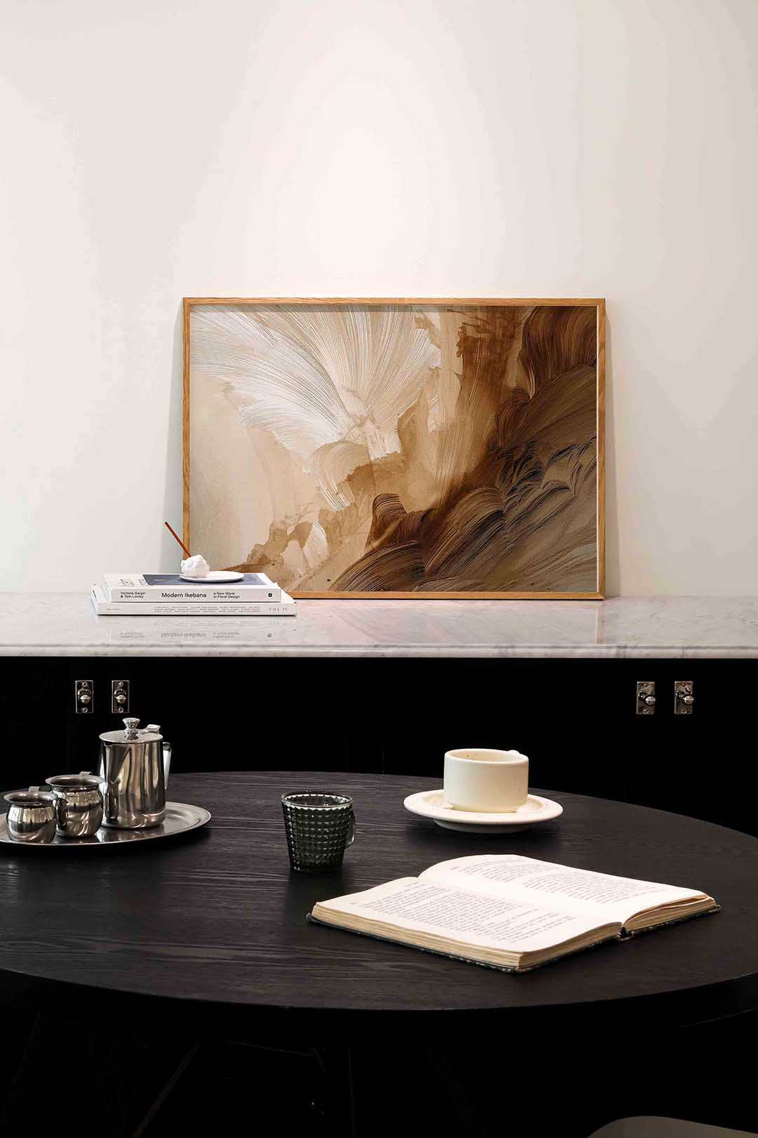 Abstracte bruine beweging Poster