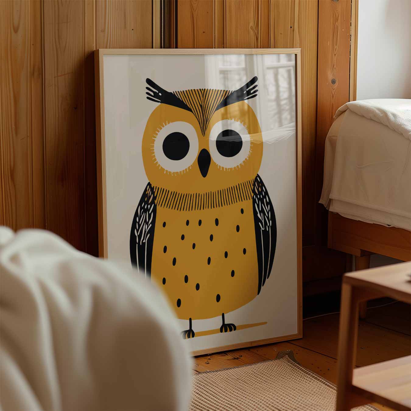 Schattige Uil Poster-WallArtistic