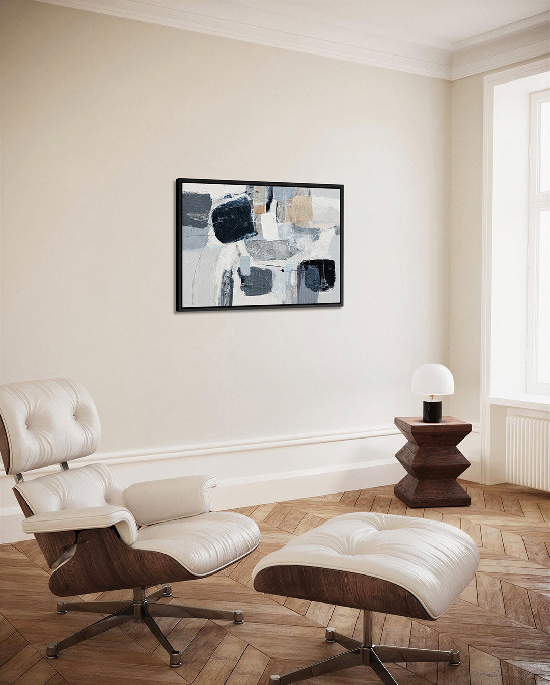 Dynamische vormen compositie Kunstwerk