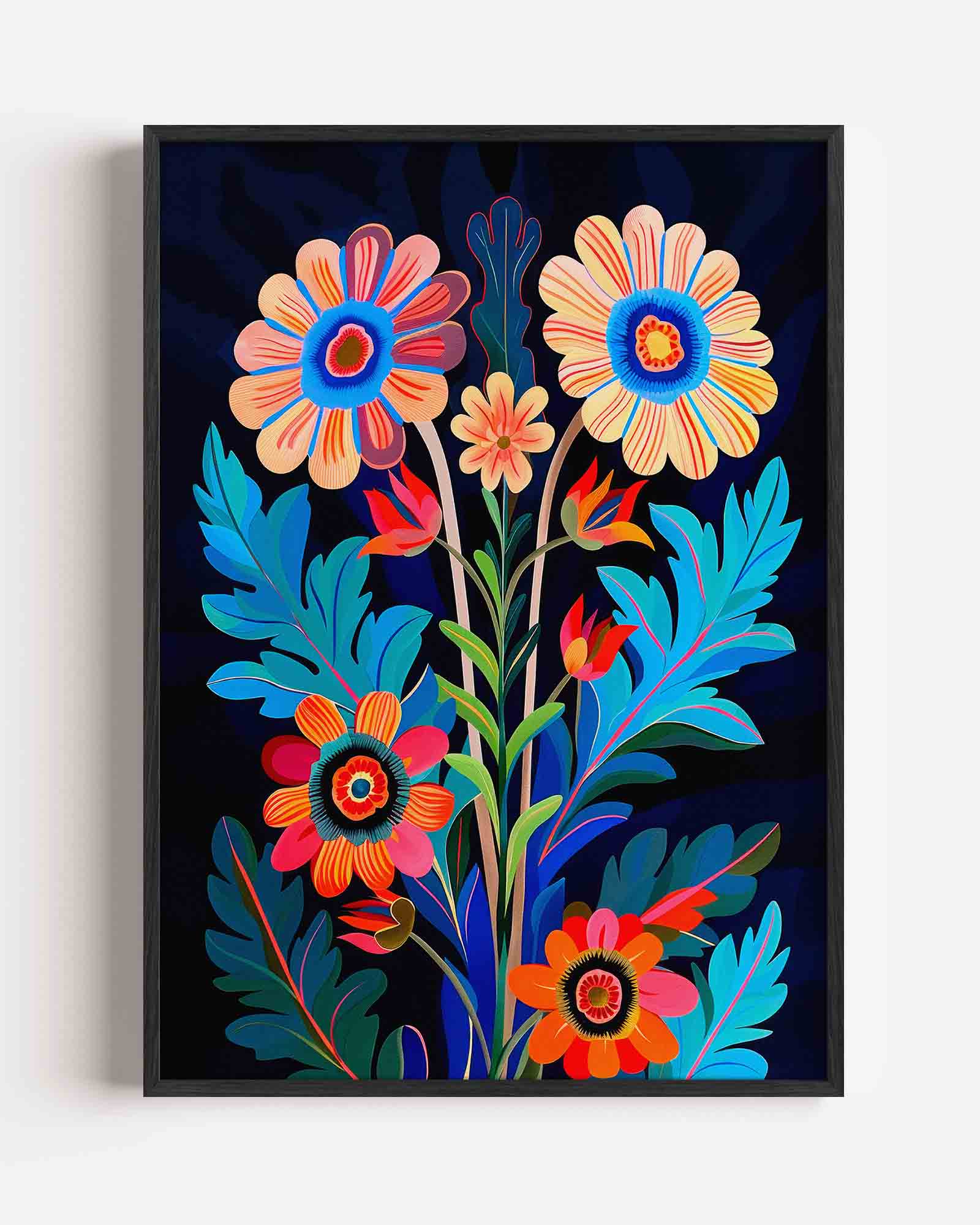 Bloemen en bladeren Poster