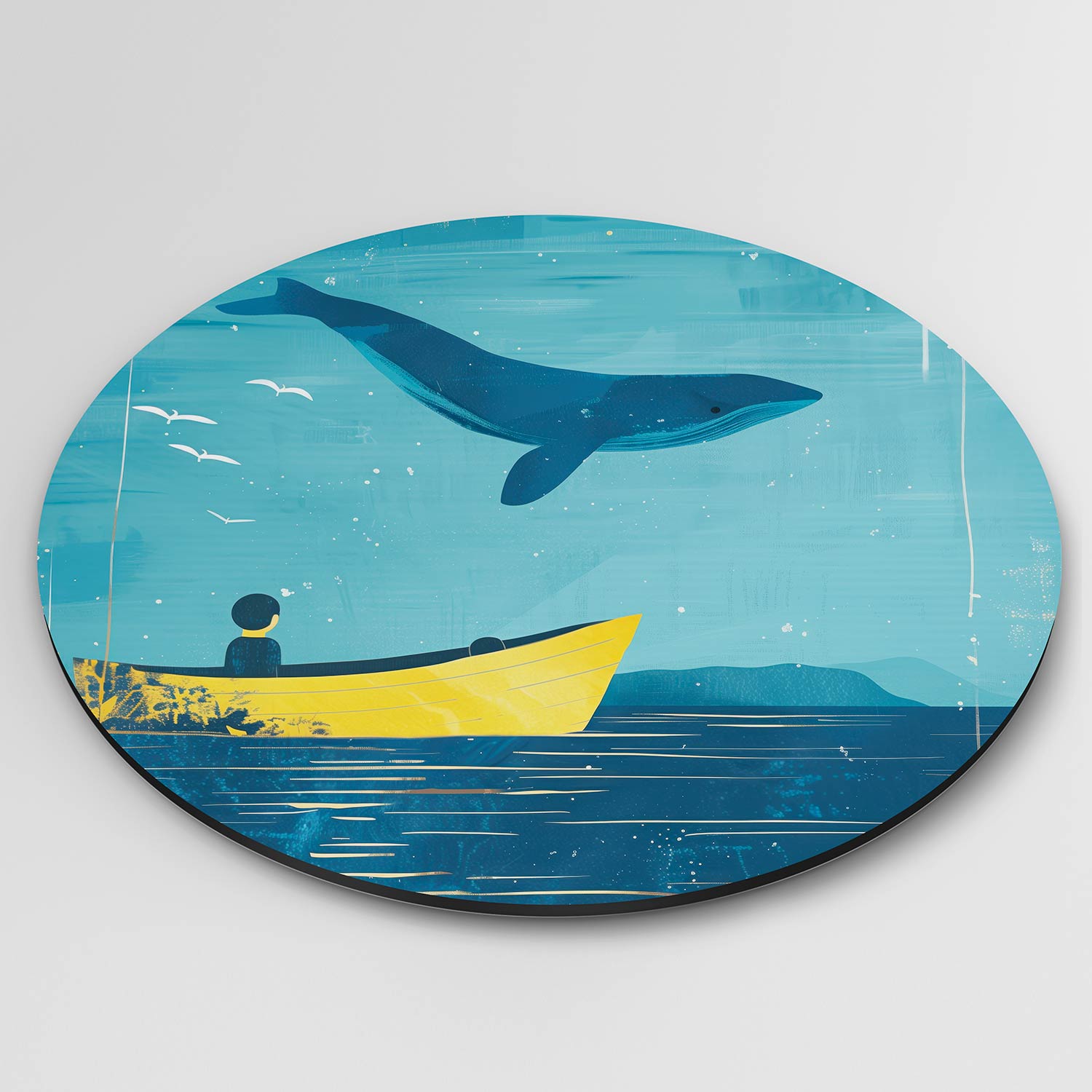 Walvis en boot Muurcirkel