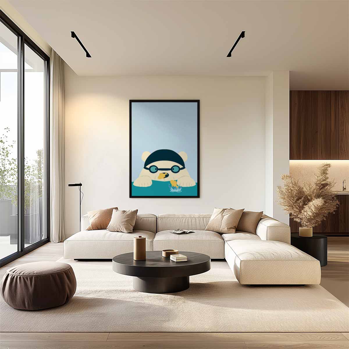 Speelse IJskoning Kunstwerk-canvas-dibond-plexiglas-wanddecoratie-WallArtistic