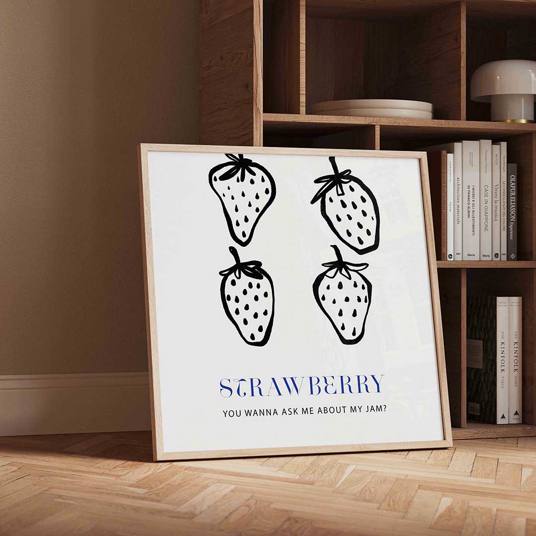 Aardbeien illustratie Poster