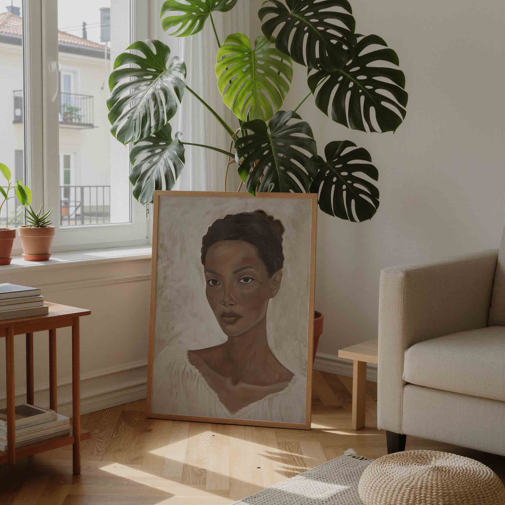 Portret van vrouw Poster