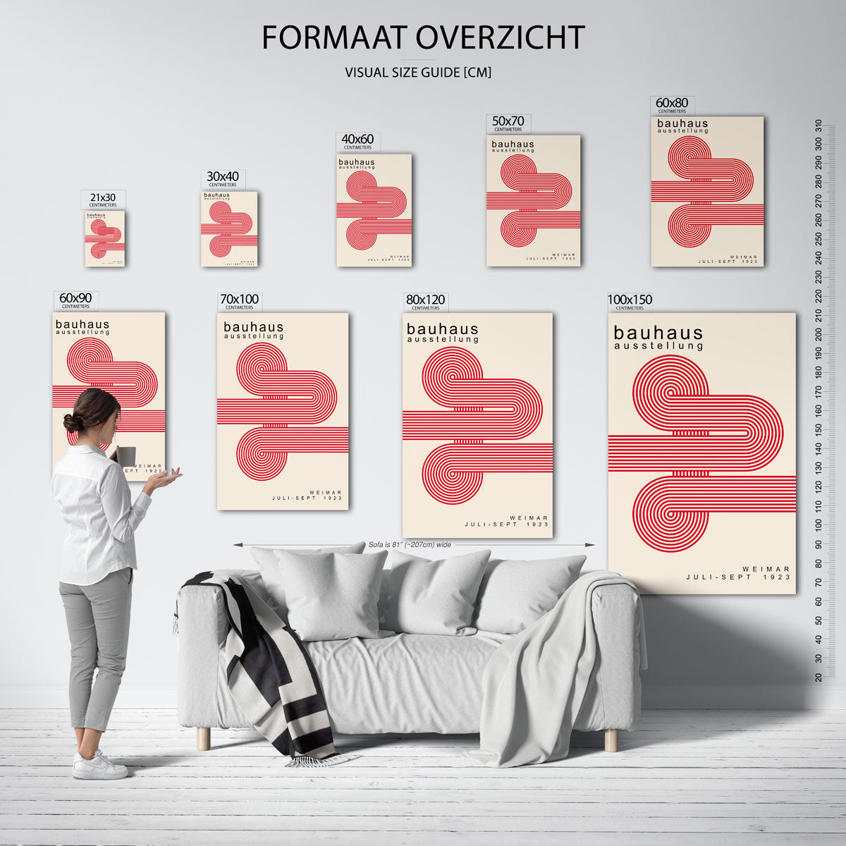 Lijnen en vormen Poster