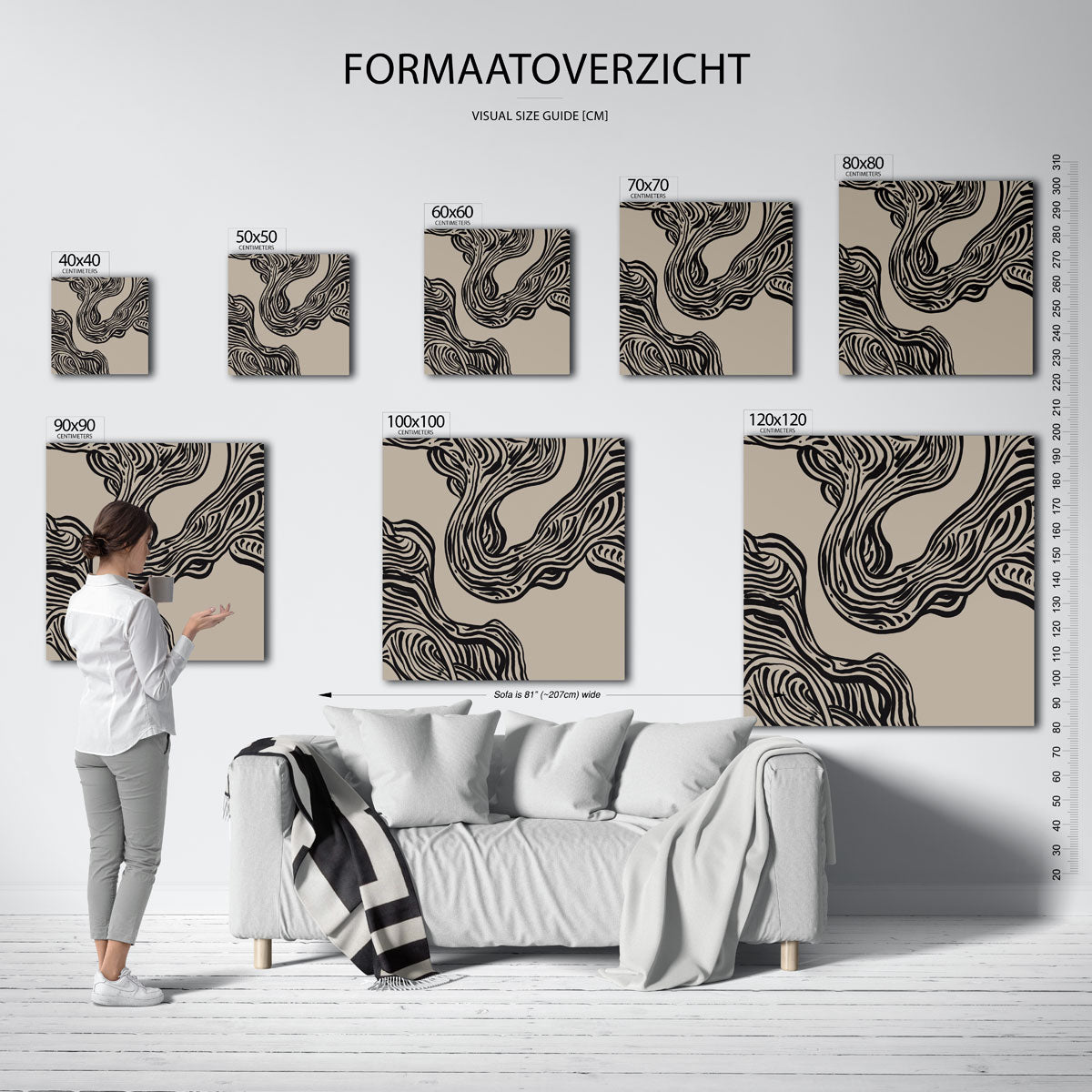 Golvende lijnen Poster