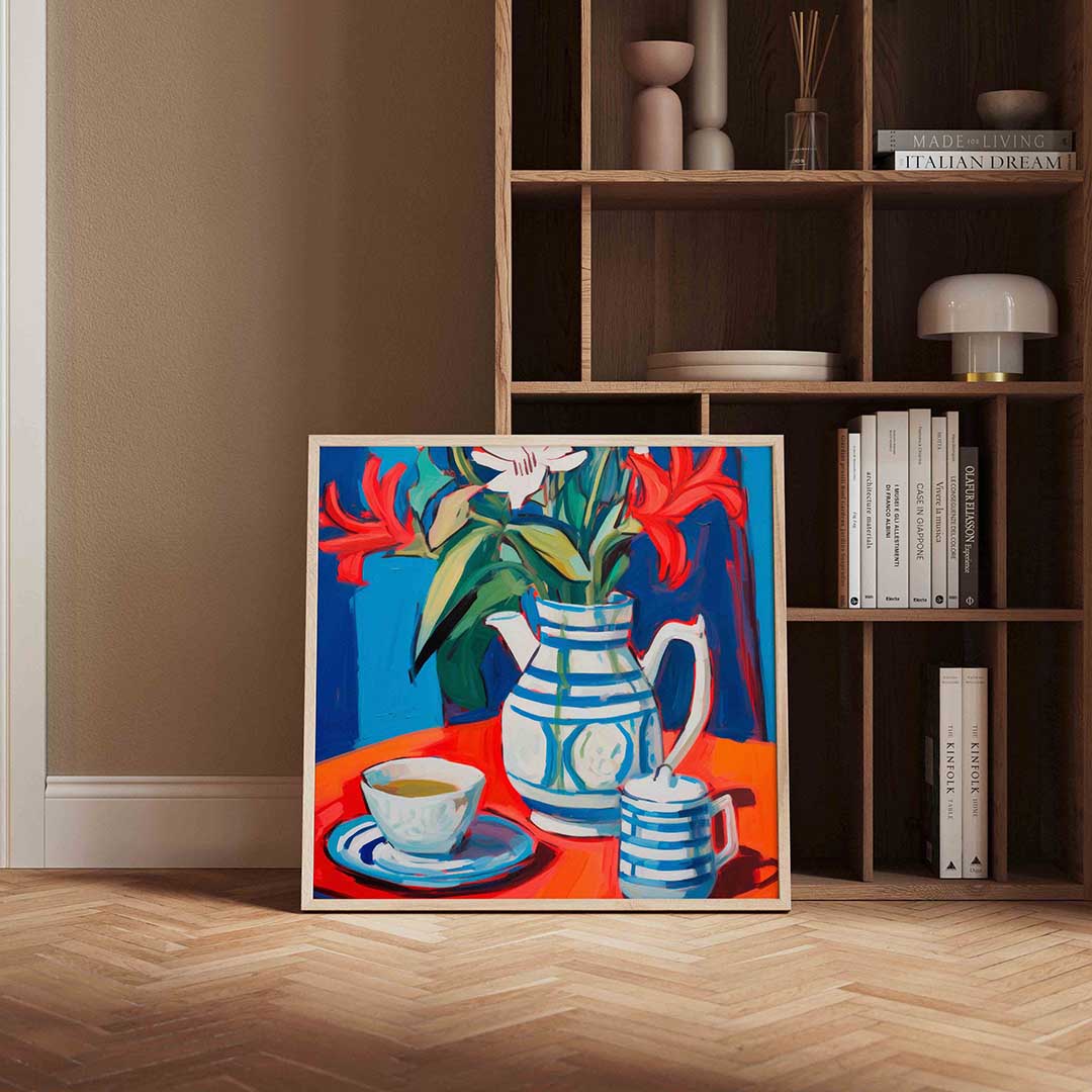 Bloemen in vaas Poster