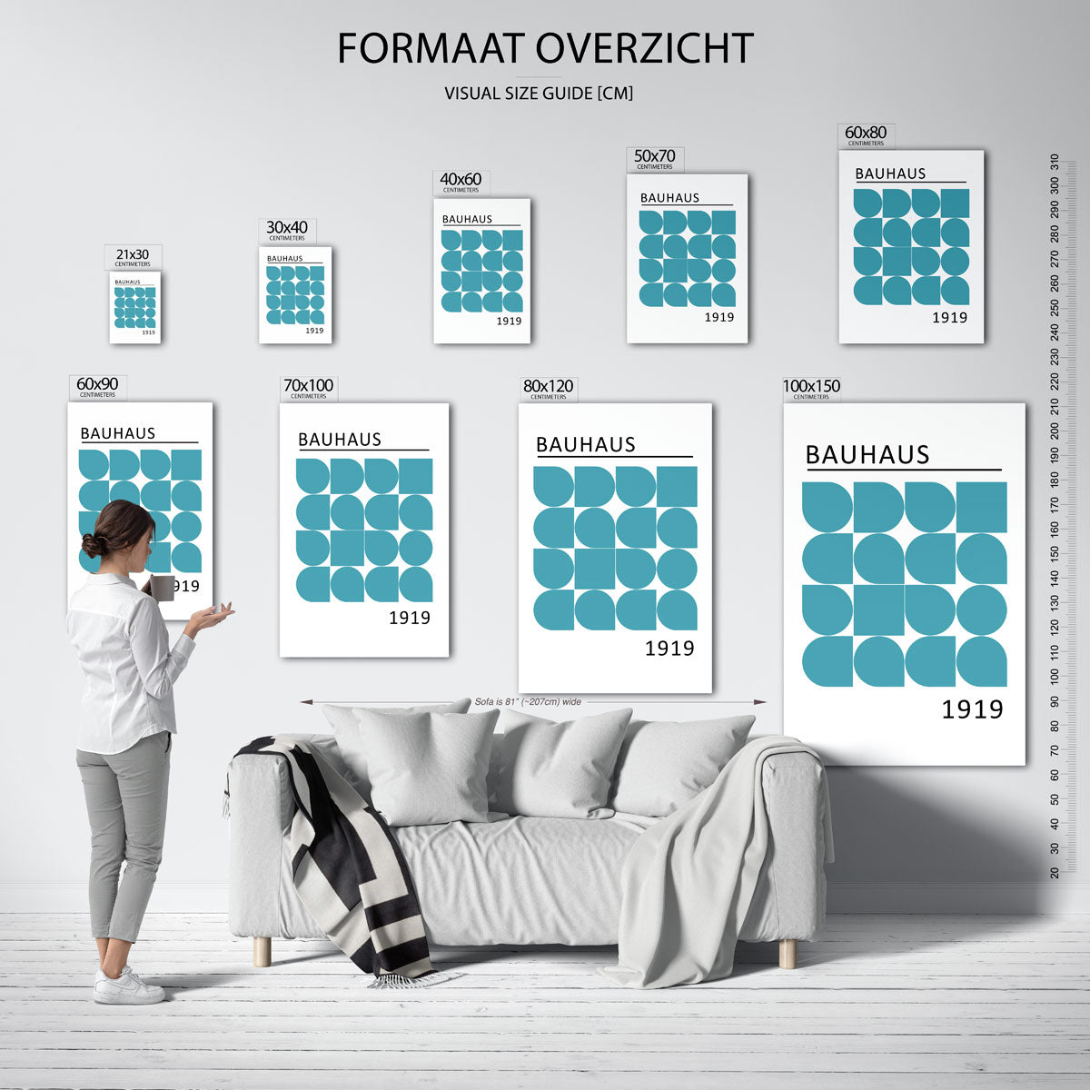 Vormritme en lijnen Poster