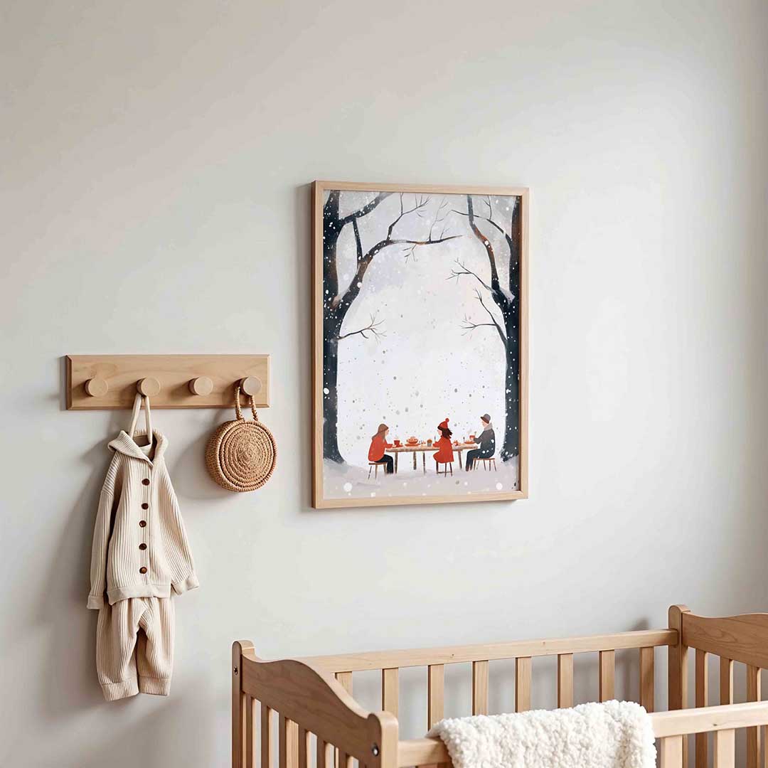 Winterse maaltijd Poster