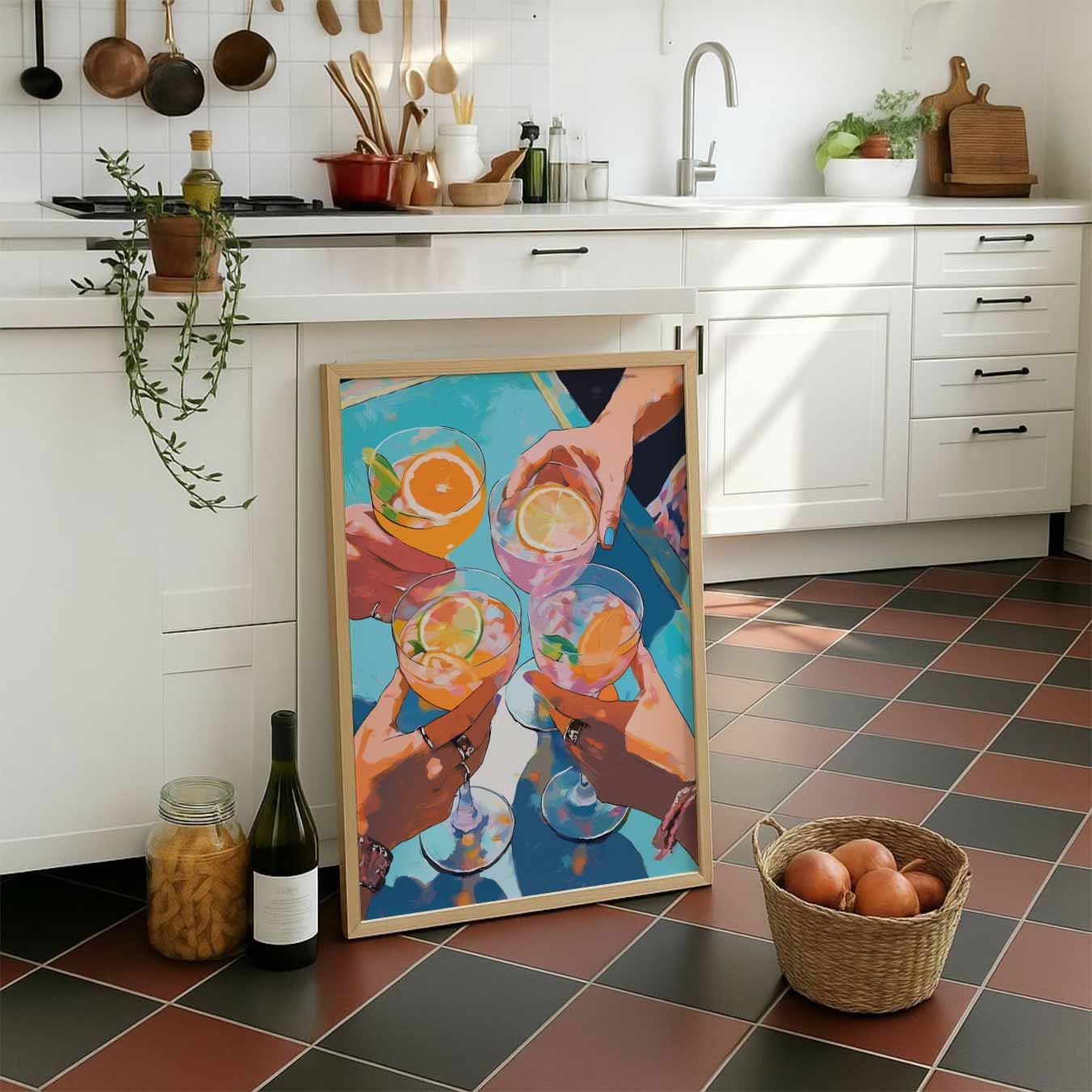 Vrolijke Zomerdrankjes Poster-WallArtistic