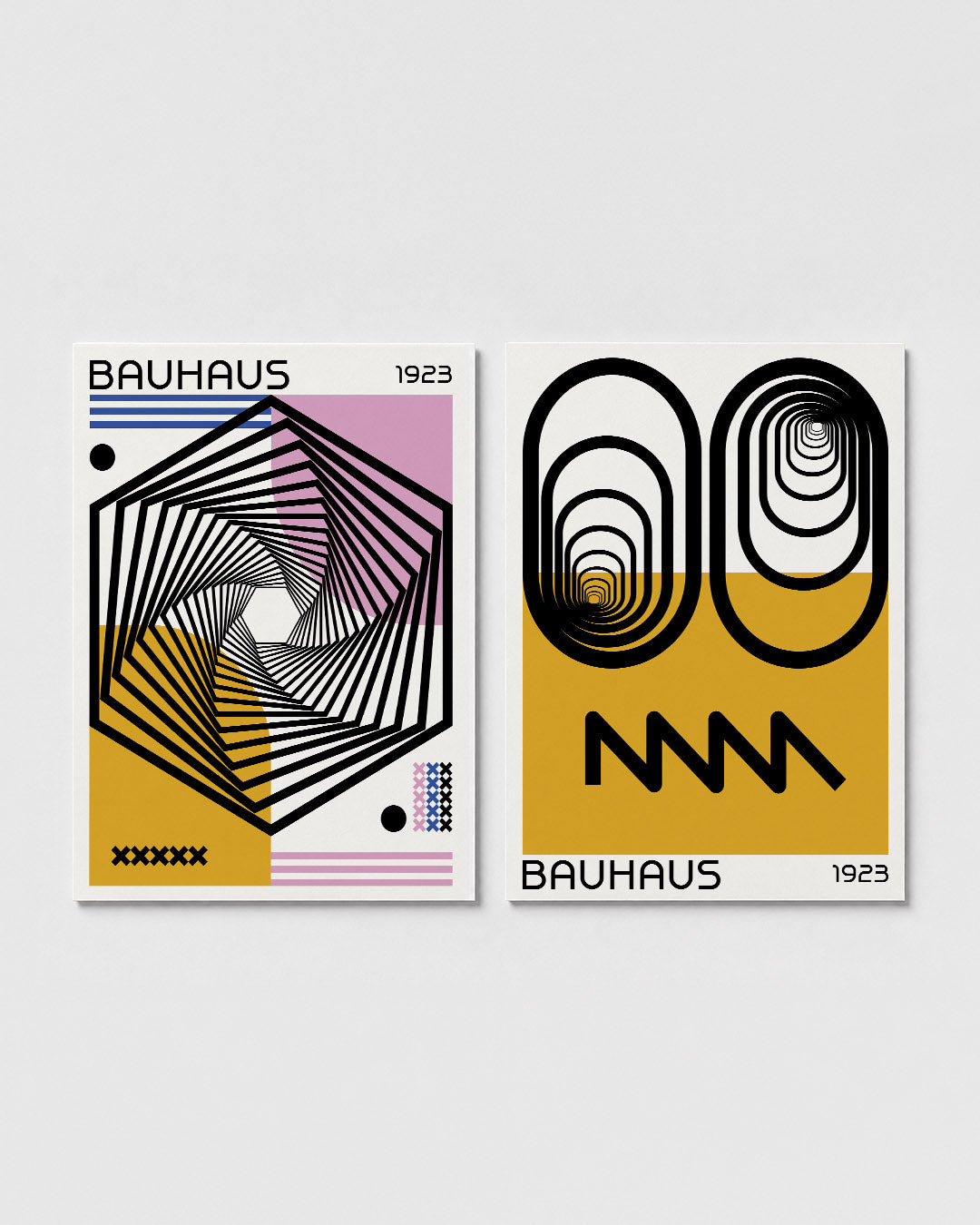 Draaiende lijnen Posterset