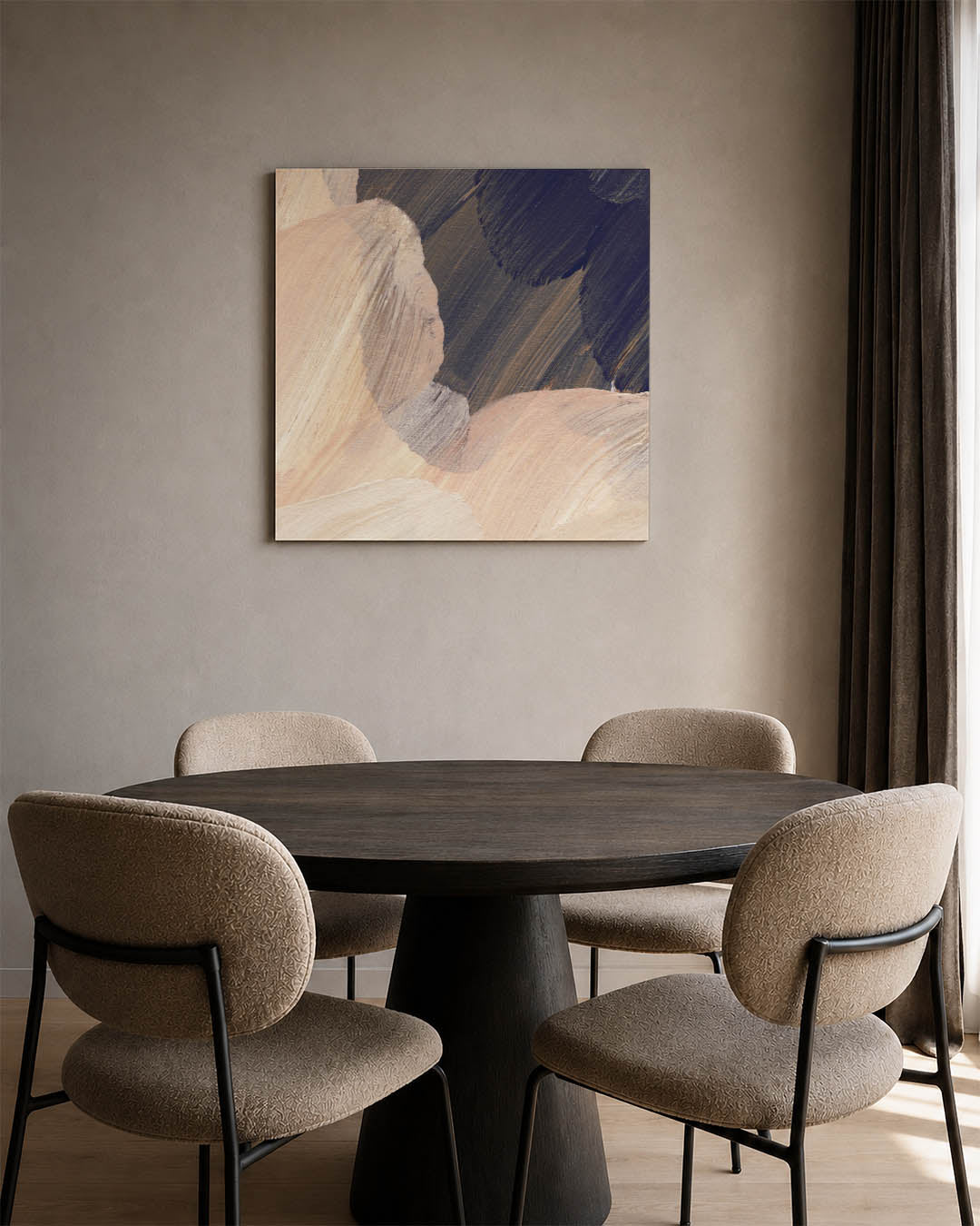 Organische borstelvegen Kunstwerk