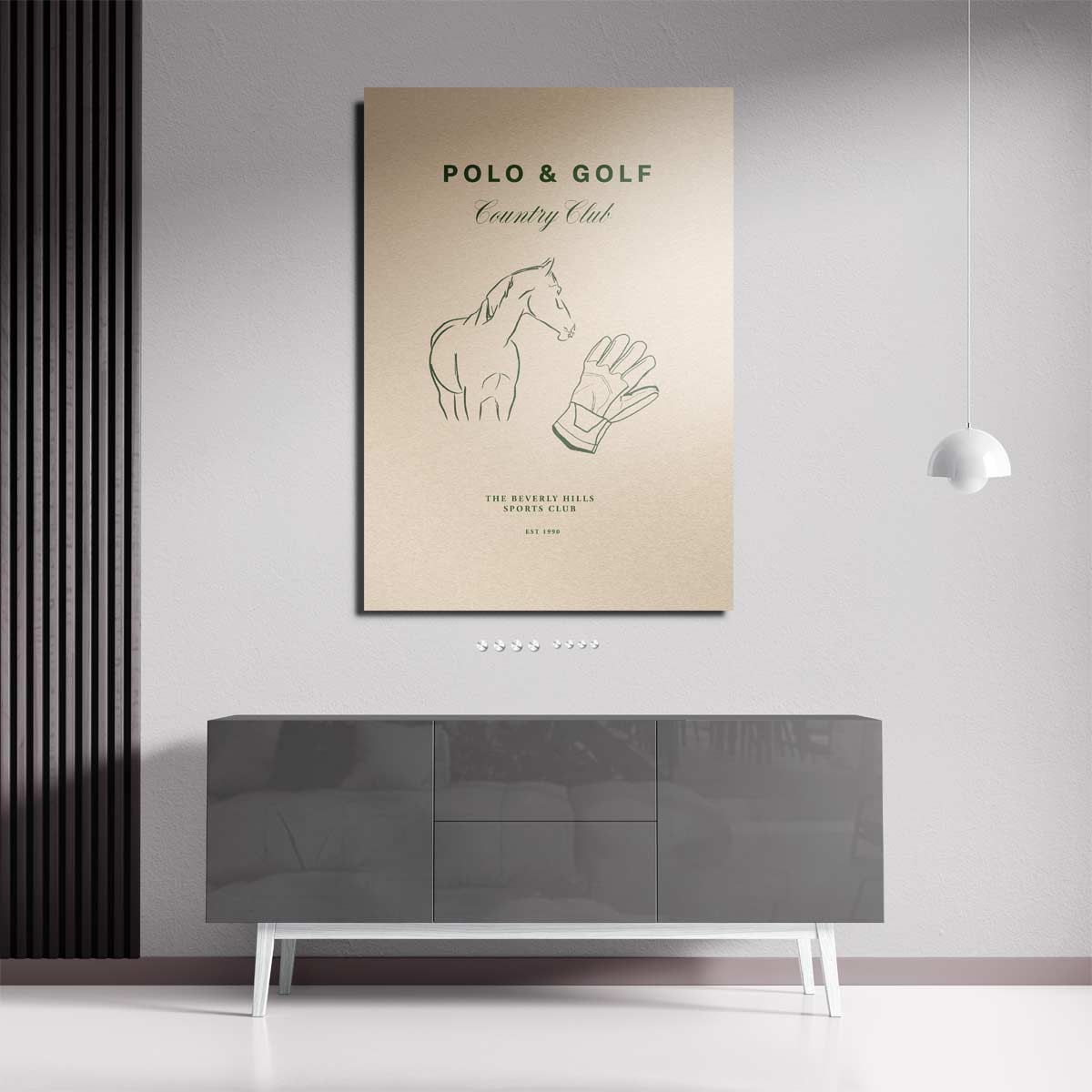 Elegant Paardenstad en Sportvormen Kunstwerk-canvas-dibond-plexiglas-wanddecoratie-WallArtistic