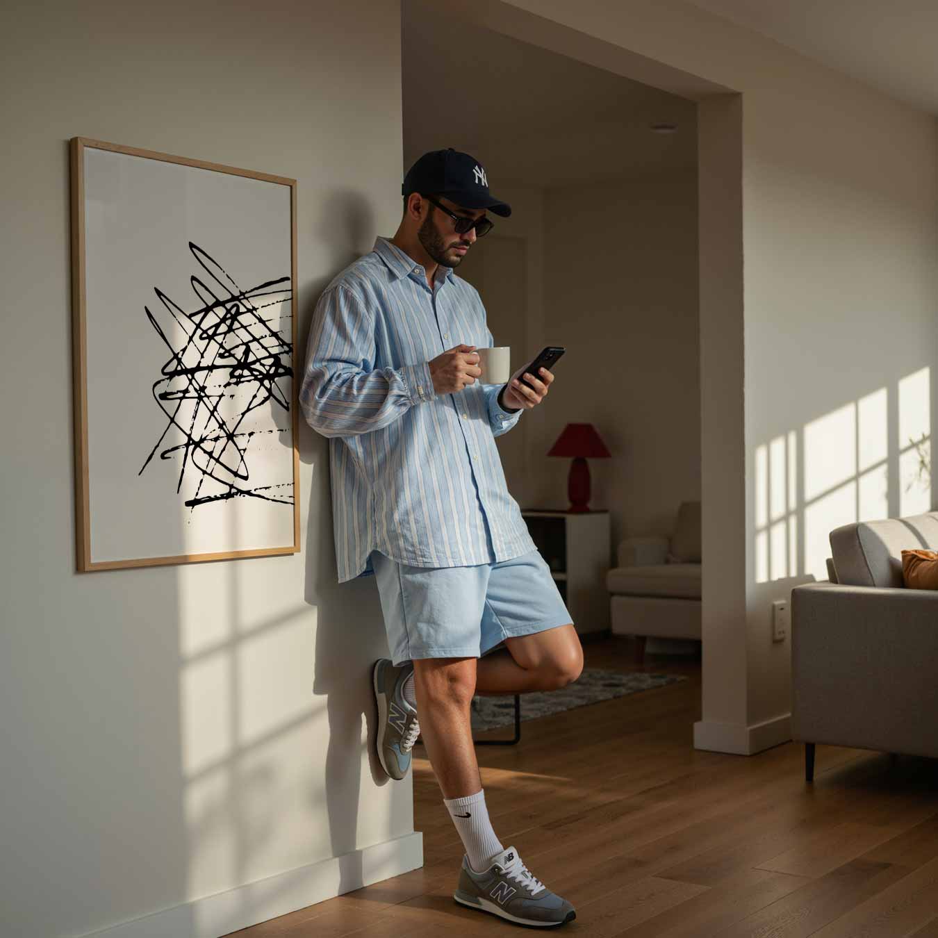 Dynamische Abstracte Kleurspatten Poster-WallArtistic