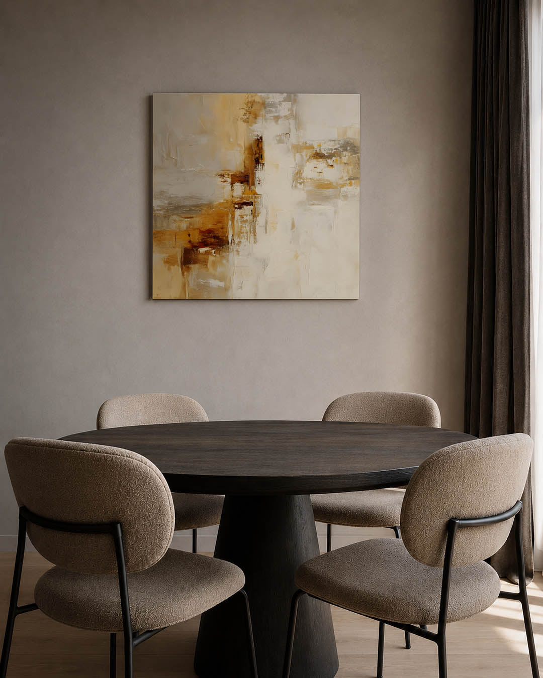Gelaagde kleurencompositie Kunstwerk