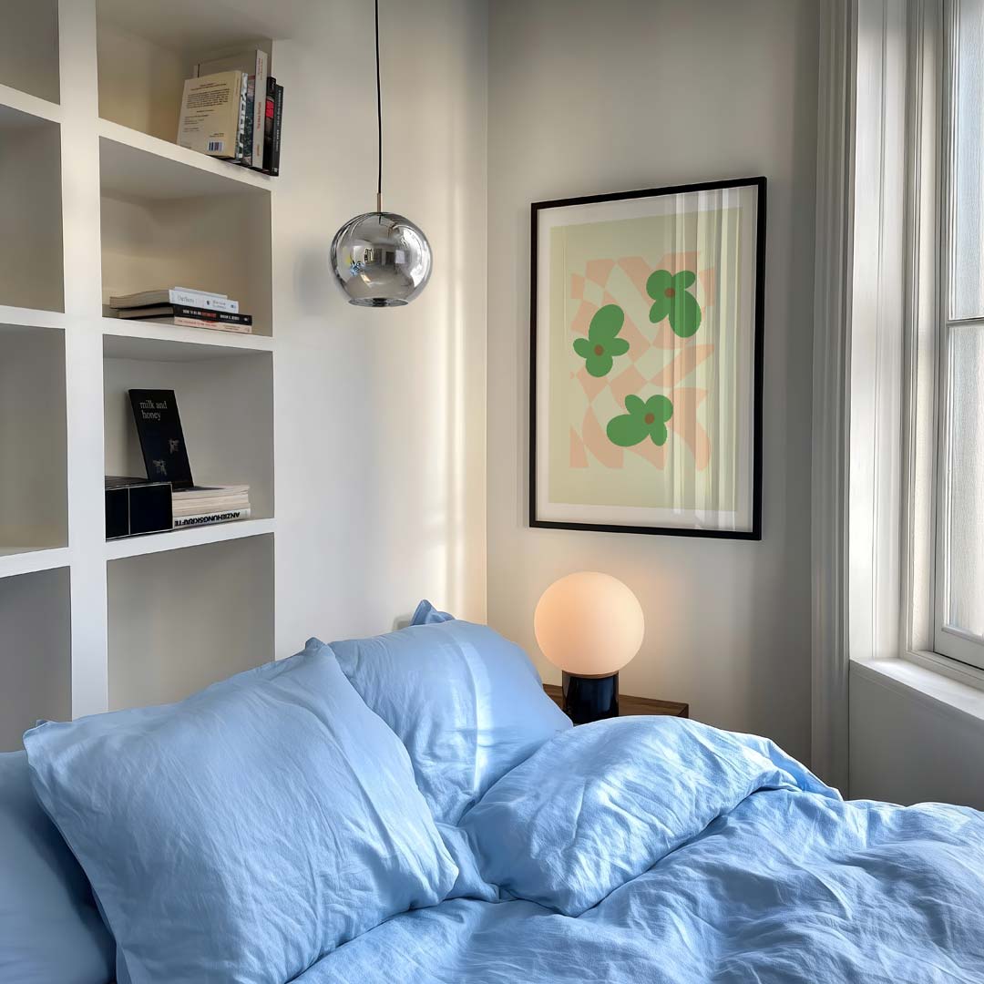 Bloemen in Golfjes Poster-WallArtistic