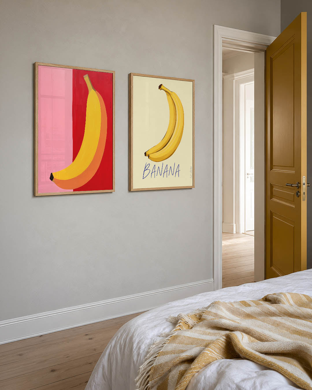Kleurrijke banaan Posterset