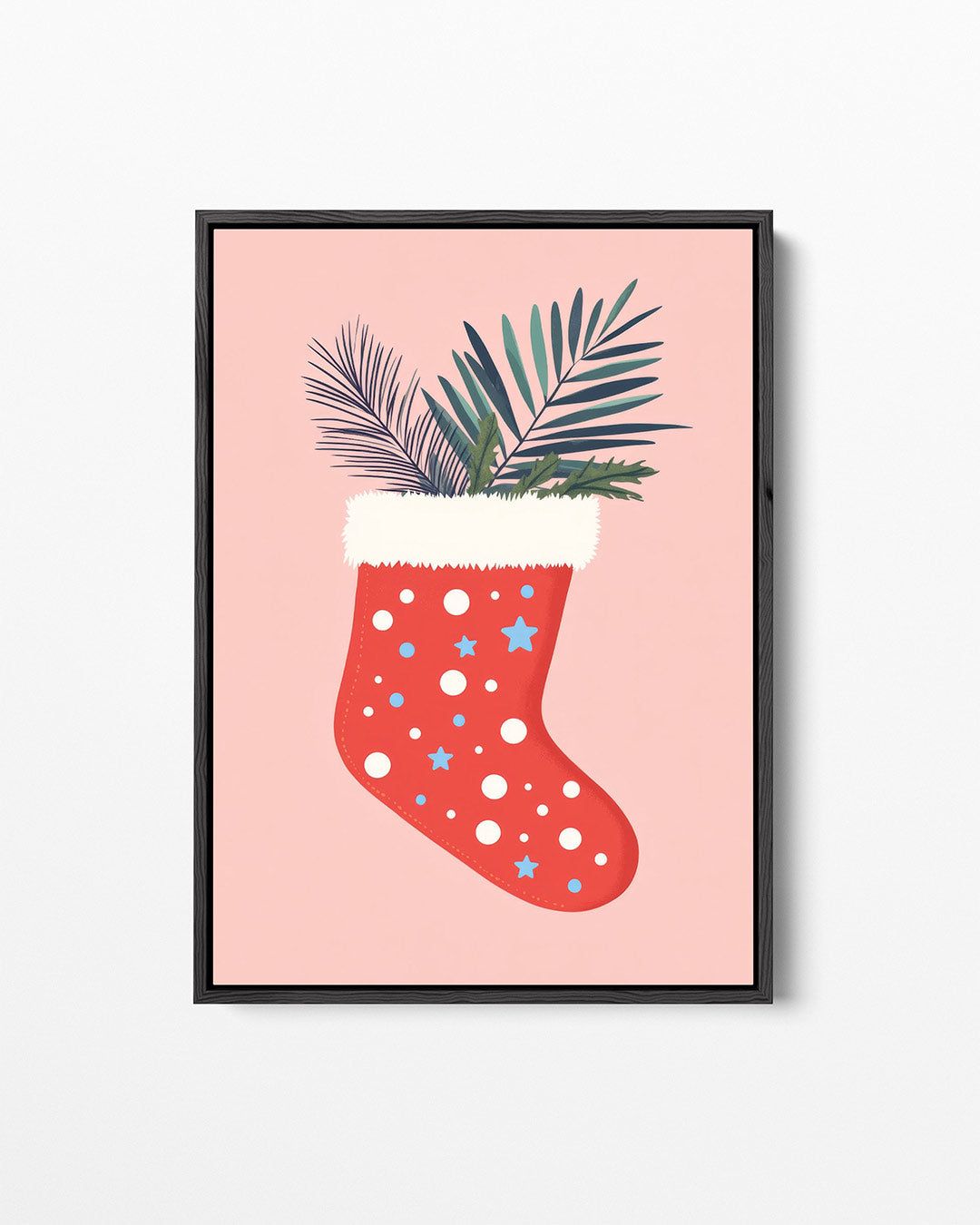 Speelse kerstsok Kunstwerk