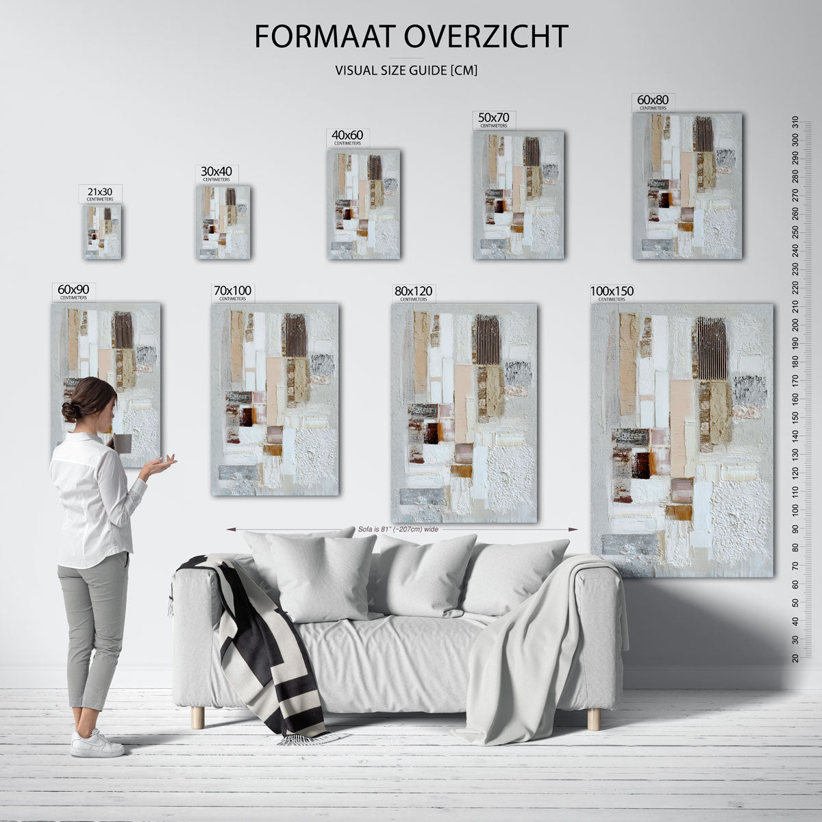 Abstracte rechthoeken Poster