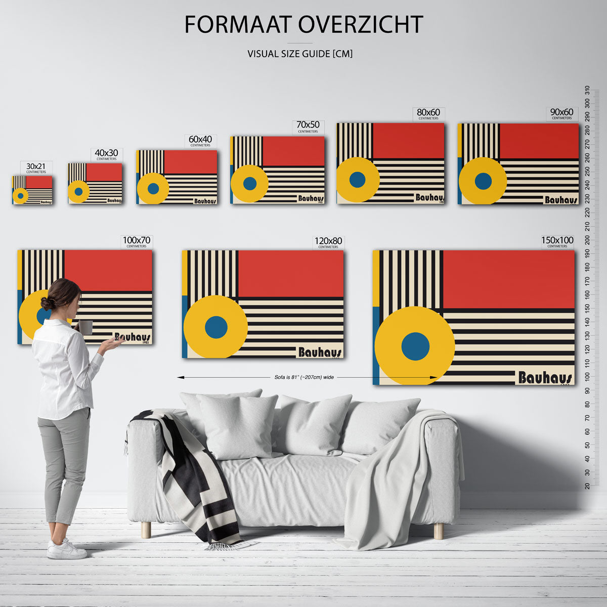 Lijnen en kleurvlakken Poster