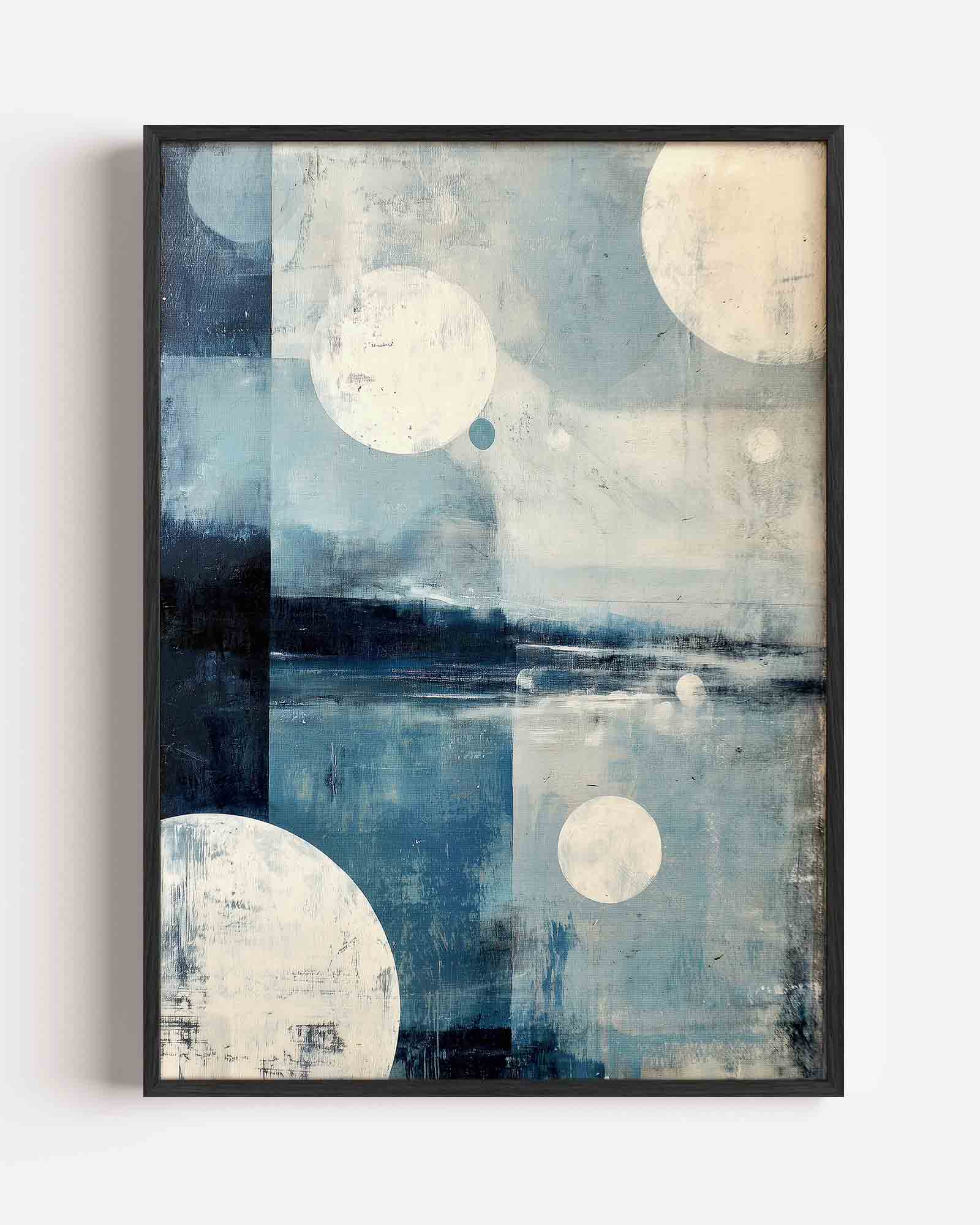 Blauwe cirkels Poster