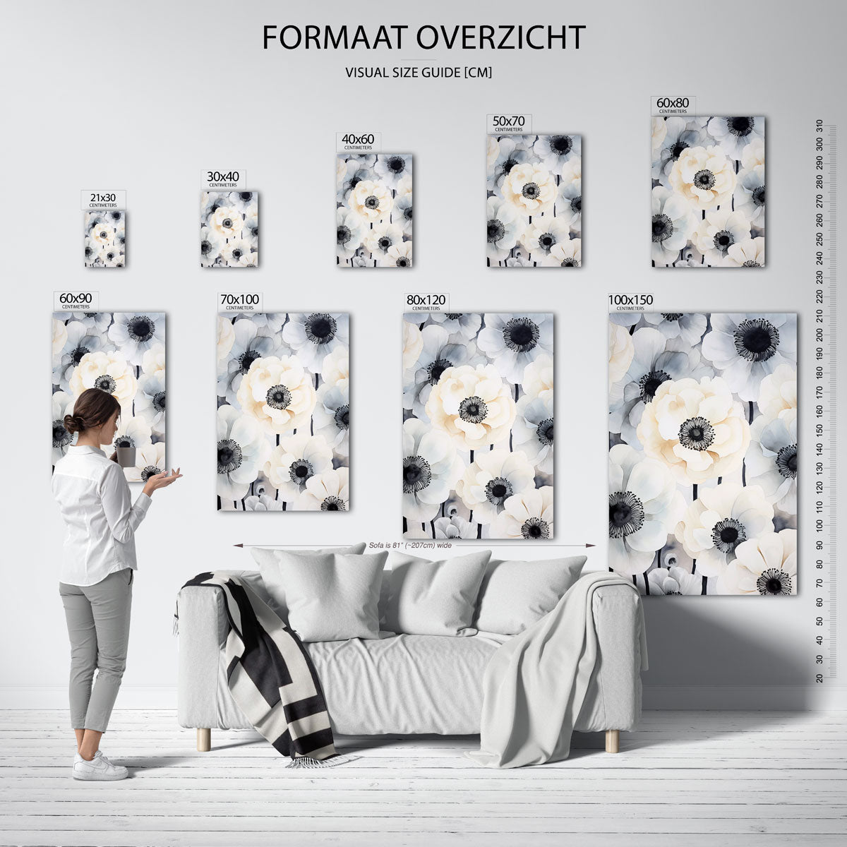 Bloemen in zachte tinten Poster