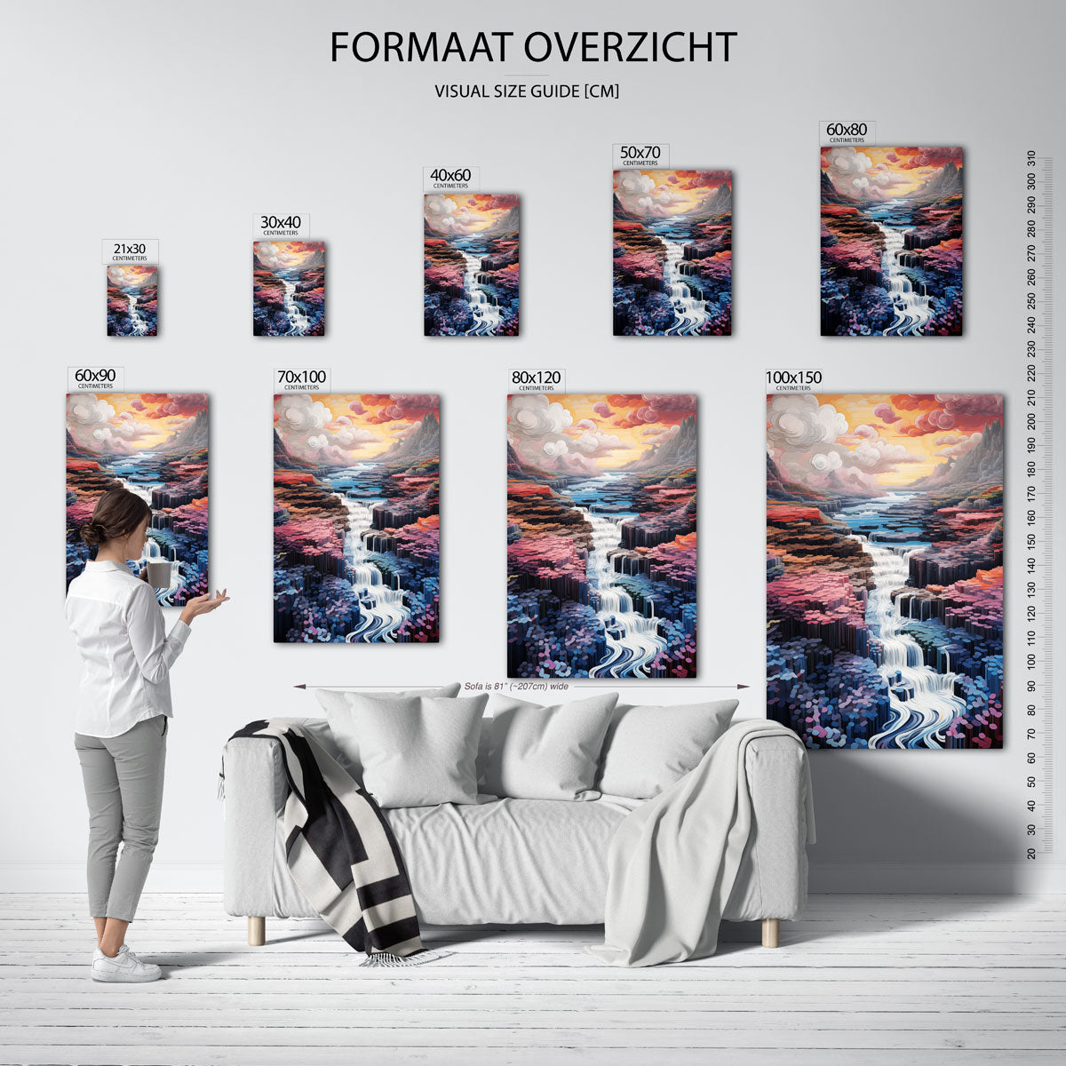 Abstracte landschap Poster