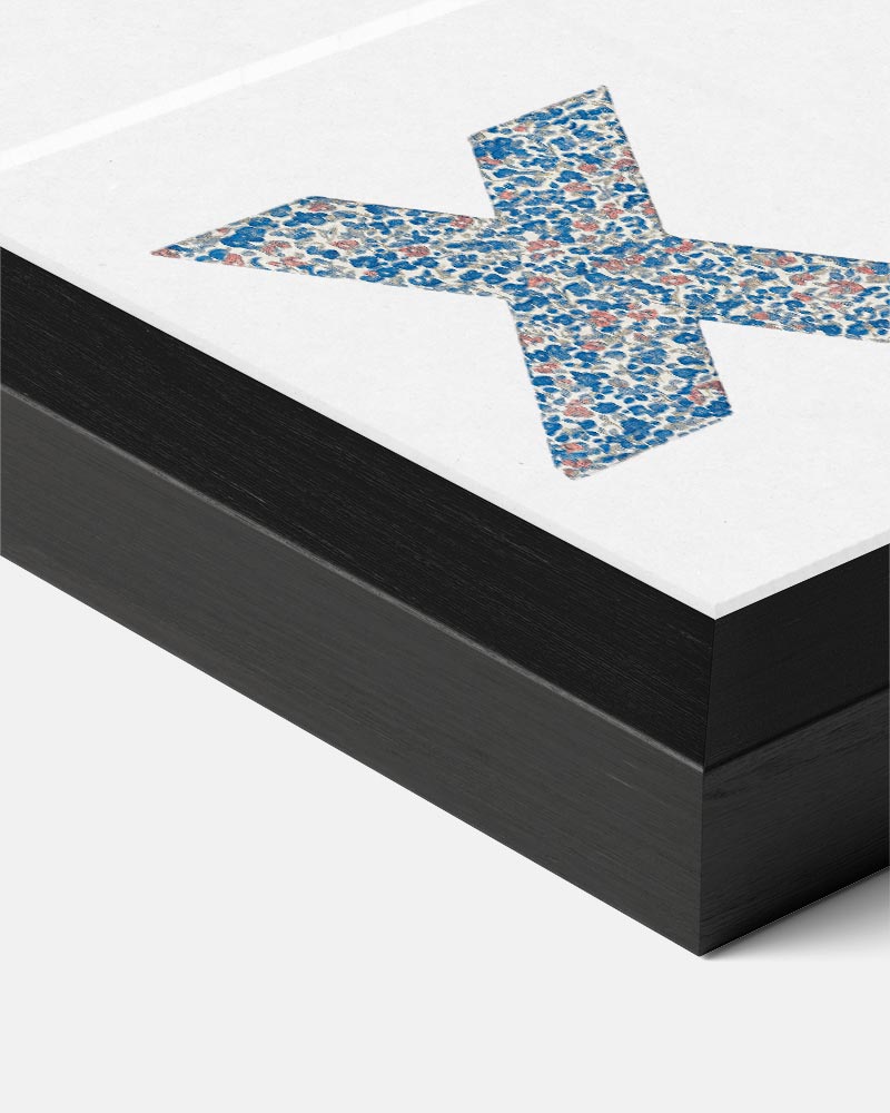 Bloemenletterposter X Poster-WallArtistic