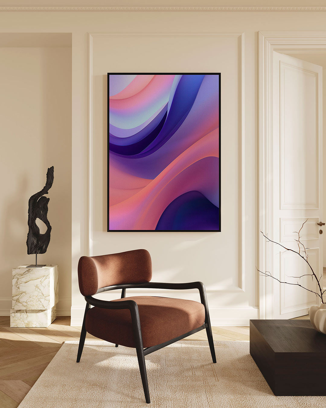 Golvende kleuren Kunstwerk