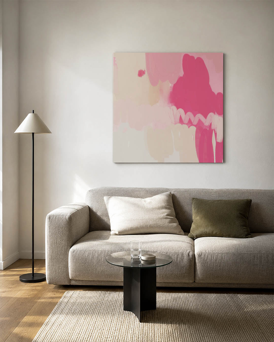 Vloeiende kleurencompositie Kunstwerk