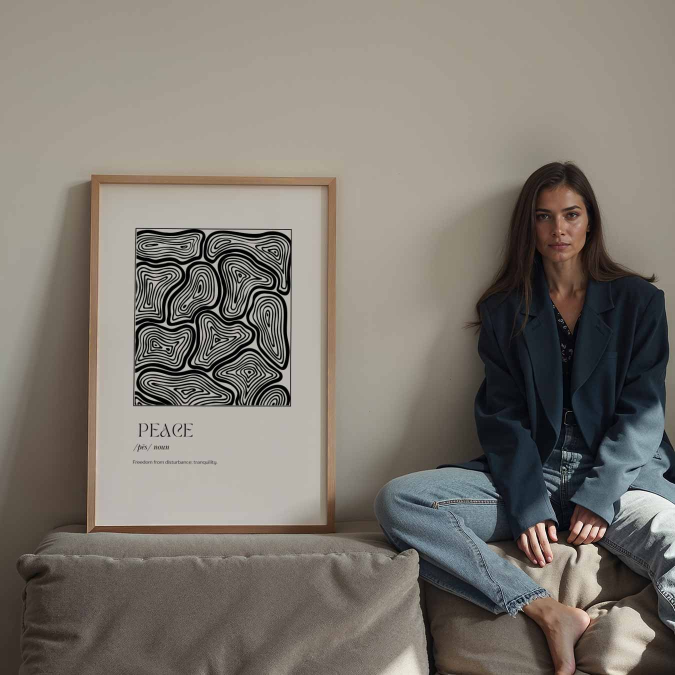Rustige Lijnen Wanddecoratie Poster-WallArtistic