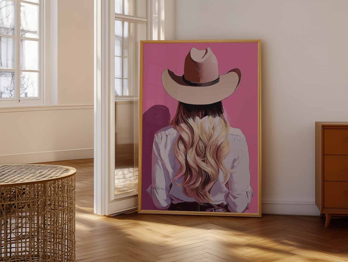 Stijlvolle Cowgirl Poster-WallArtistic