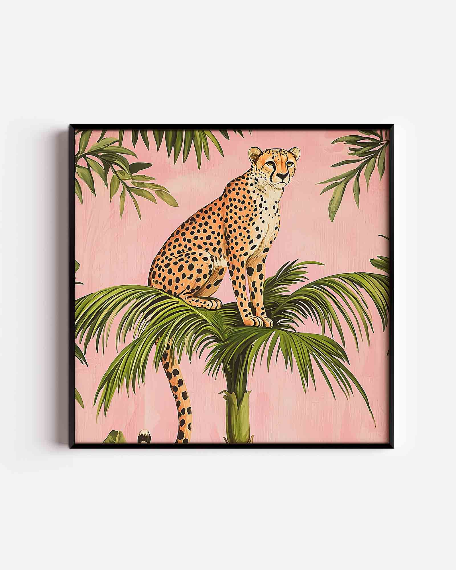 Cheetah op palm Poster